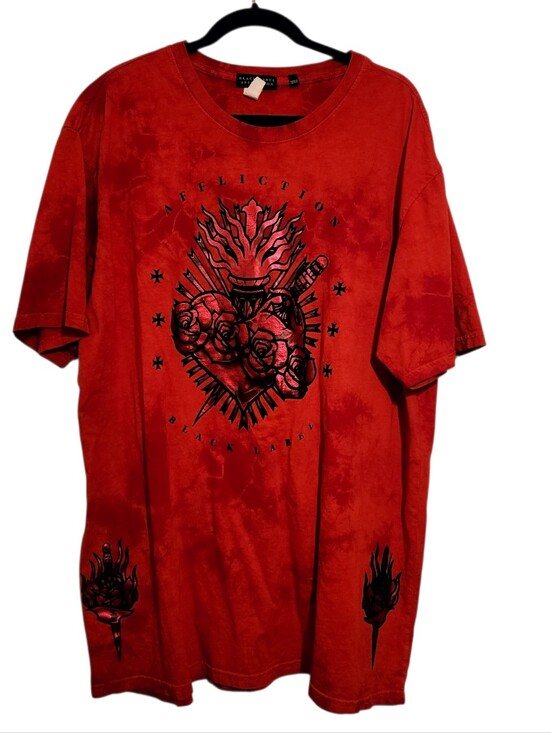 Affliction Other - Affliction Black Label | Men's Red Graphic Short Sleeve T-Shirt (Size XXXL/3XL)
